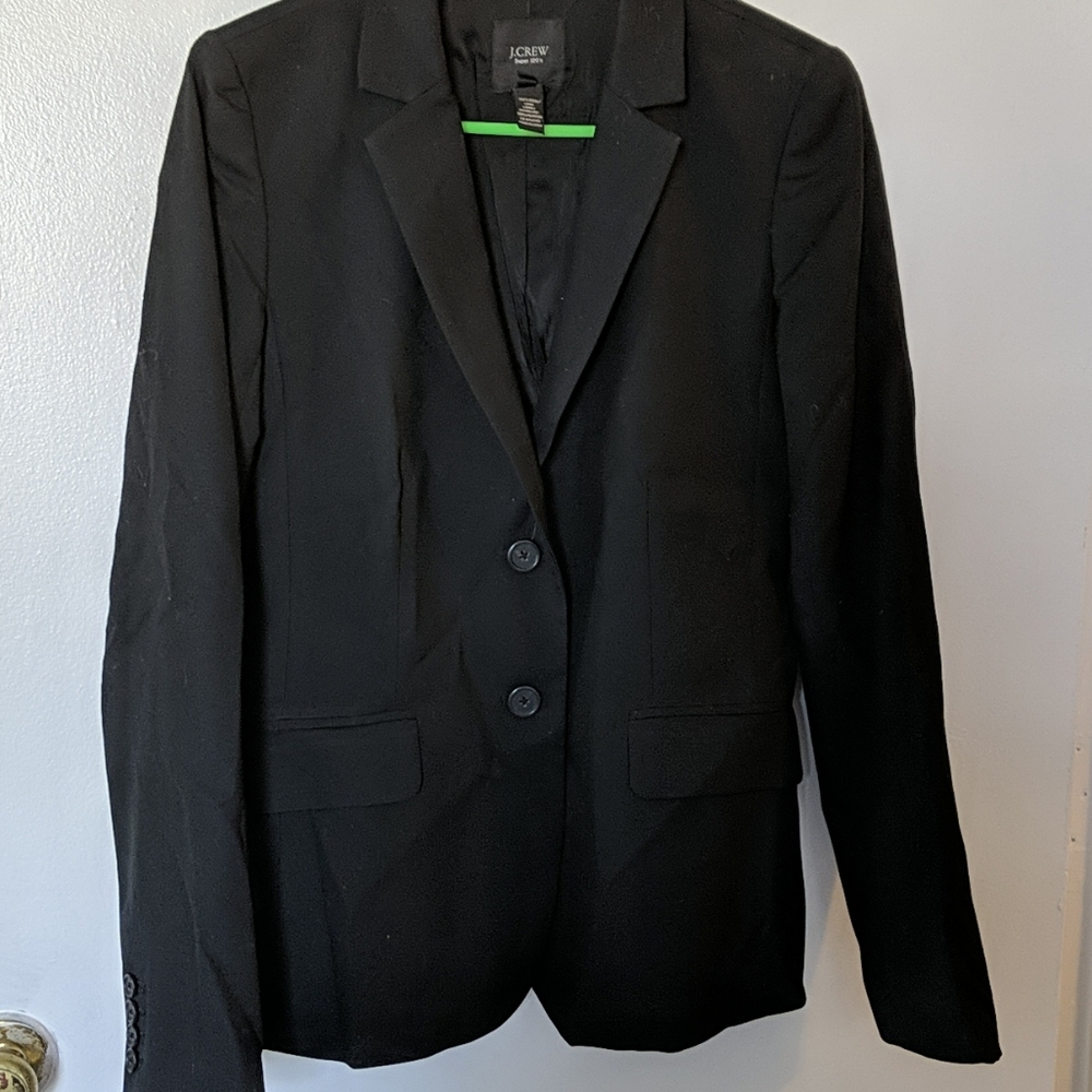 JCrew Campbell Blazer Tall Black Super 120s Wool